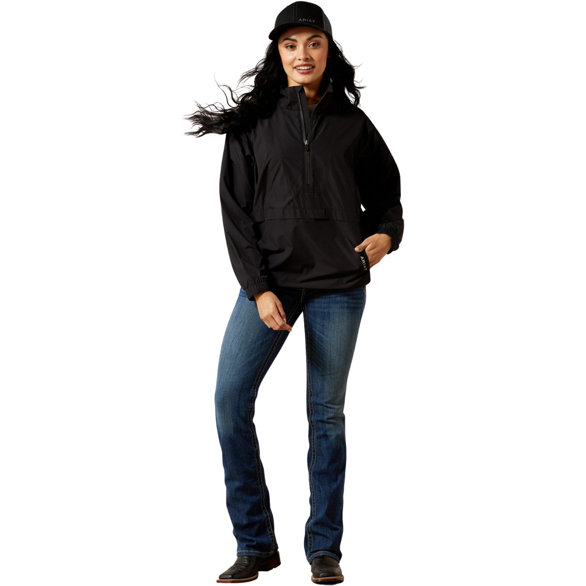 2026 Ariat Dames Whisper Pullover Jacket 10054847 - Black